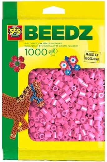 SES Creative strijkkralen roze 1000 stuks