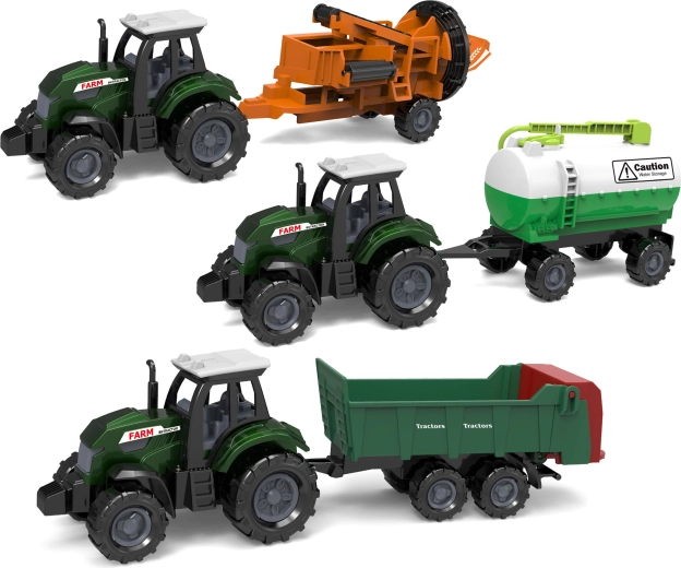 Tractor met accessoires 17 cm - 1 stuk