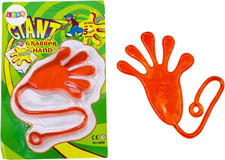 Plakkerige Handgreep Flexibele Glut Slime Oranje