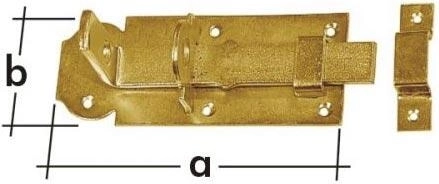 Rechte vergrendelbare schuif 140 × 55 × 5 mm, geel verzinkt