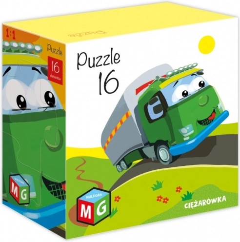 Puzzel 16 stukjes Multigra truck