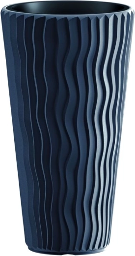 Bloempot Sandy Slim antraciet met inzet 22 l