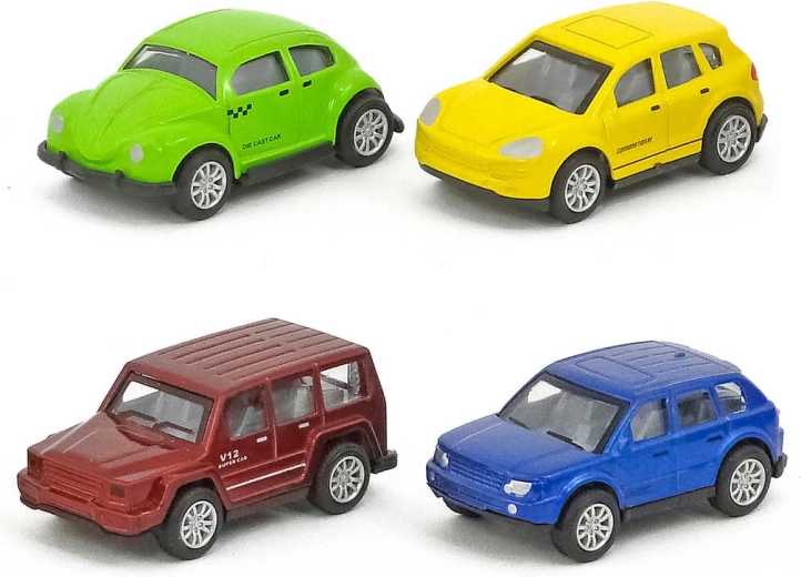 Metalen personenautootje 6,5 cm in doosje (verschillende soorten) - 1 stuk