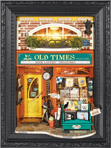 RoboTime 3D houten bouwpakket in lijst Boekhandel Old Times