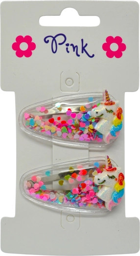 Haarspeldjes met eenhoorn, 2 stuks