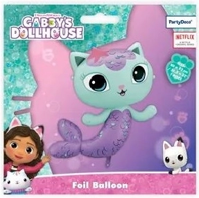 Folieballon Zeemeerminkat 80 × 82 cm