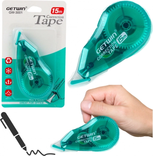 Correctiemuis op band 15m x 5mm groen