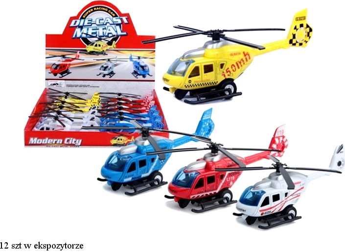 Metalen pull-back helikopter