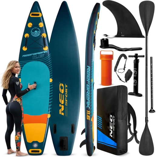 Opblaasbaar paddleboard Reefbreak 11'6 (350 × 81 × 15 cm) Neo‑Sport set