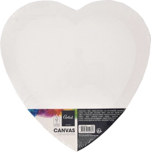 Schildersdoek in hartvorm 29 × 29 cm