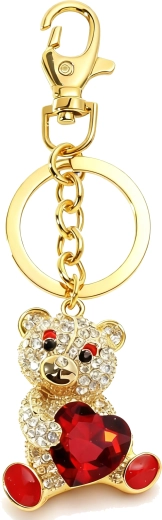 Gouden sleutelhanger met beertjes