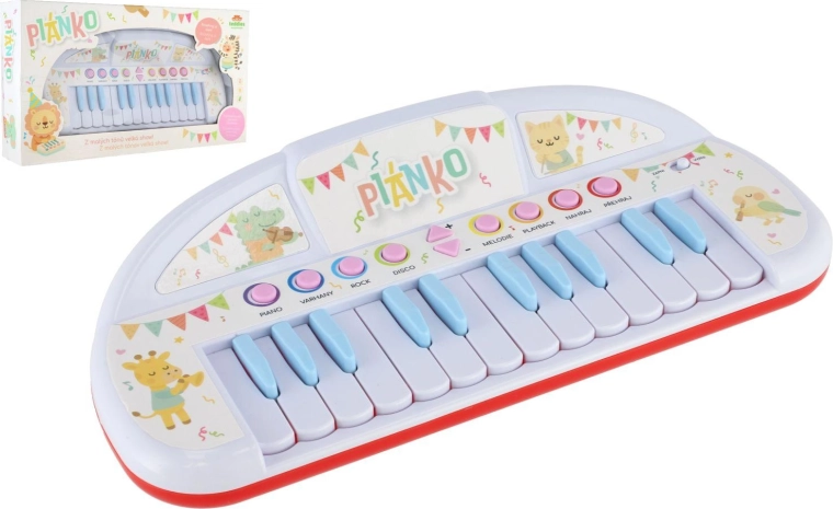 Kinderpiano met dieren op batterijen