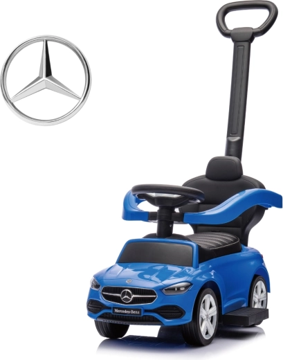 Kinderloopfiets met duwstang Mercedes C‑Class Deluxe blauw