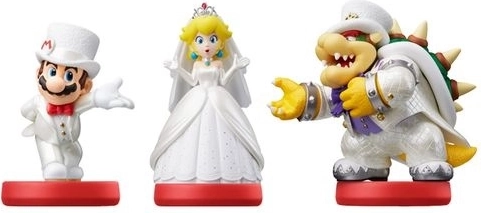 Amiibo-figuren Super Mario – huwelijksset Mario, Peach en Bowser (3 stuks)