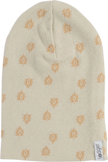 Lodger katoenen geribde muts Beanie Print Rib Birch (1–2 jaar)