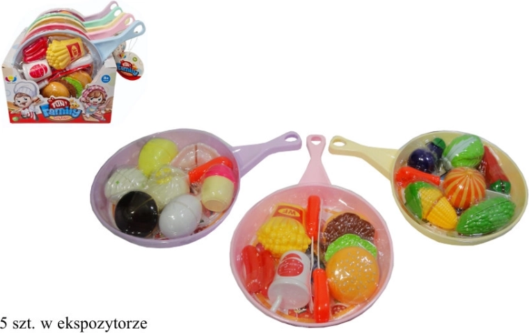 Speelpan met etenswaren voor kleine koks