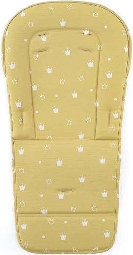 Petite&Mars stoelbekleding en dienblad voor kinderstoel Gusto oker crowns