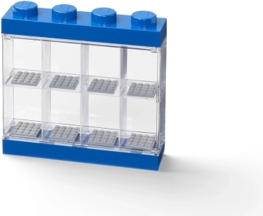LEGO verzamelvitrine voor 8 minifiguren, blauw