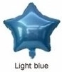 Folieballon ster lichtblauw 45 cm