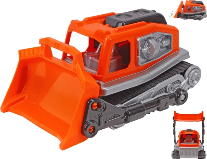 Oranje kunststof bulldozer voor kinderen 31 cm