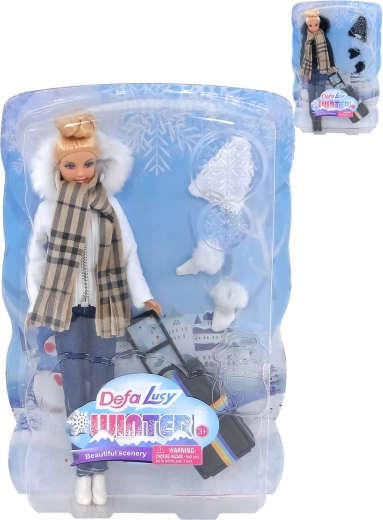 Defa Lucy winterpop met winteroutfit en accessoires - 1 stuk