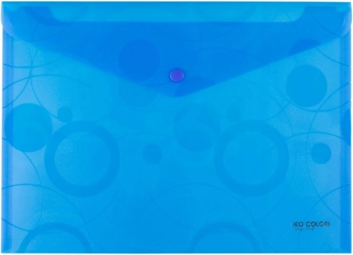 NEO COLORI documentenmap met drukknoop A4 blauw
