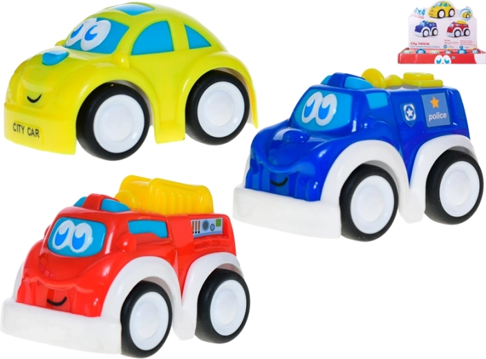 Vrolijk frictieautootje 9 cm voor kinderen