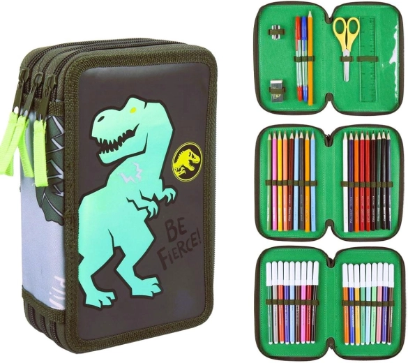 Cerda gevulde drielaagse etui Jurassic Park