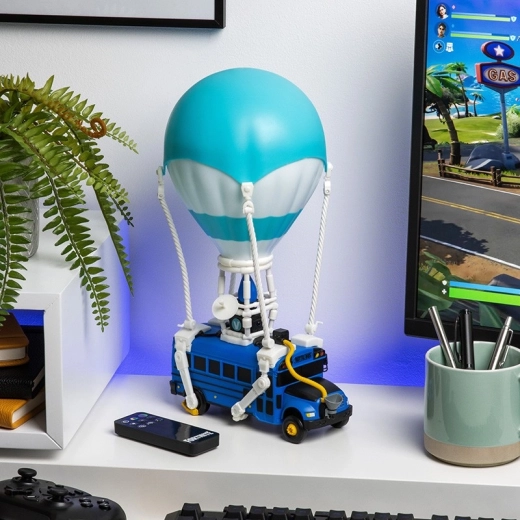 Fortnite Battle Bus-lamp met RGB-verlichting en hoofdtelefoonhouder