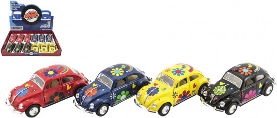 Metalen modelauto KINSMART VOLKSWAGEN Beetle 13 cm, terugtrekmechanisme, 4 kleuren