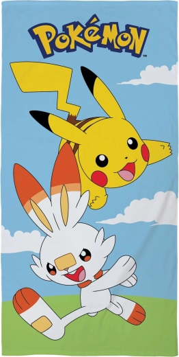Strandhanddoek Pokémon Pikachu en Scorbunny 70 × 140 cm