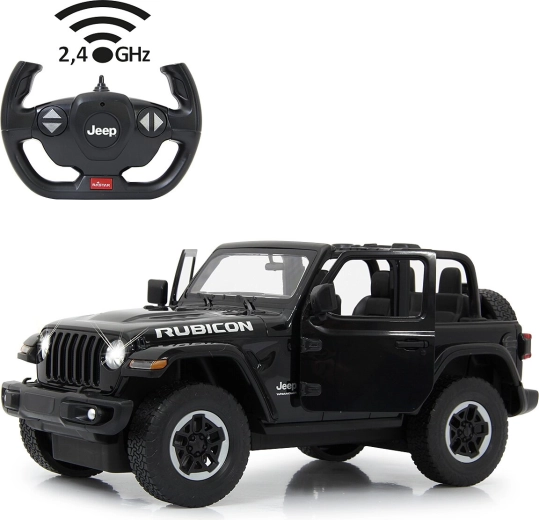 Jamara Jeep Wrangler JL RC-auto 1:14 zwart 2,4 GHz met openende deuren