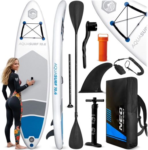 Opblaasbaar paddleboard AQUASURF 10'6 (320 × 84 × 15 cm) set