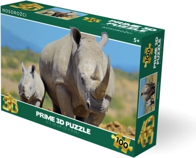 3D-puzzel neushoorns 100 stukjes