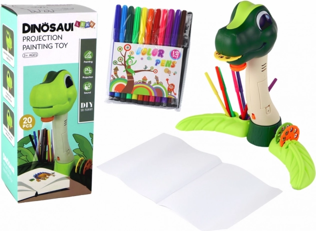 Tekenprojector Dino met geluiden en accessoires