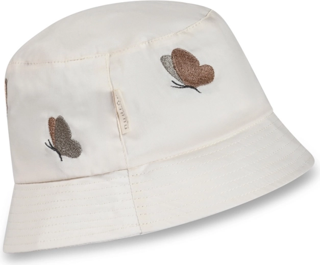 Nuuuroo Alpha kinderhoedje cream butterfly (1–3 jaar)