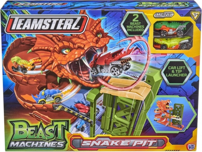 Teamsterz Slangenbaan met Piratengarage en 2 Autootjes