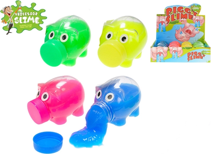 Professor Slime slijm biggetje 9 cm – 4 kleuren
