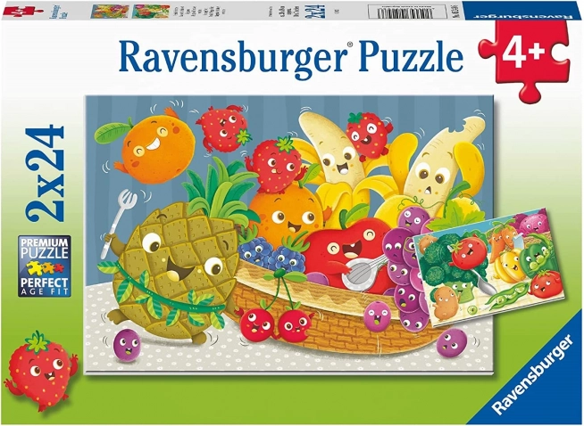 RAVENSBURGER Puzzel Dierlijke vruchten 2x24 stukjes