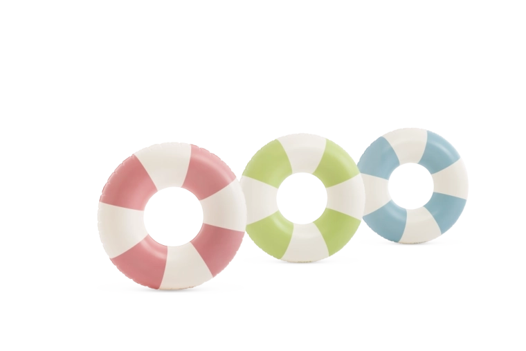 Opblaasbare zwemring Coastal Cabana gestreept 91 cm