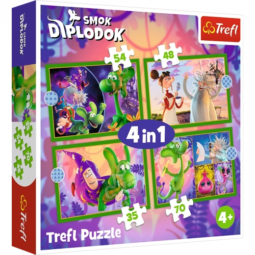 Puzzel 4in1 Wereld van Draka Diplodoka