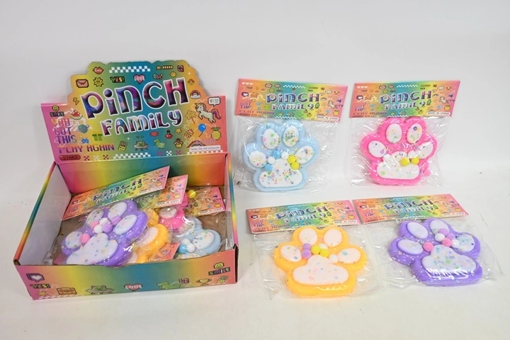 Grote antistress knijpfiguur poot (display 8 stuks)