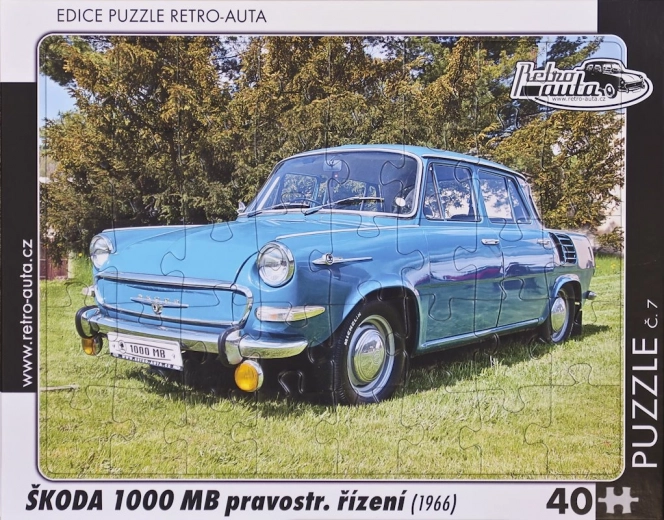 puzzel Škoda 1000 MB retro auto’s 40 stukjes