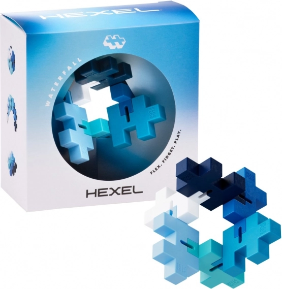 Plus-Plus Hexel Waterfall anti-stress fidget van BIG-stukjes