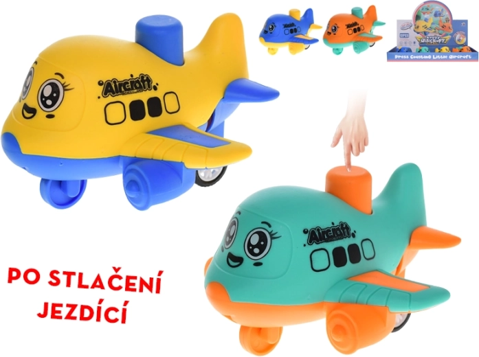 Kinder drukknop-vliegtuig 10 cm