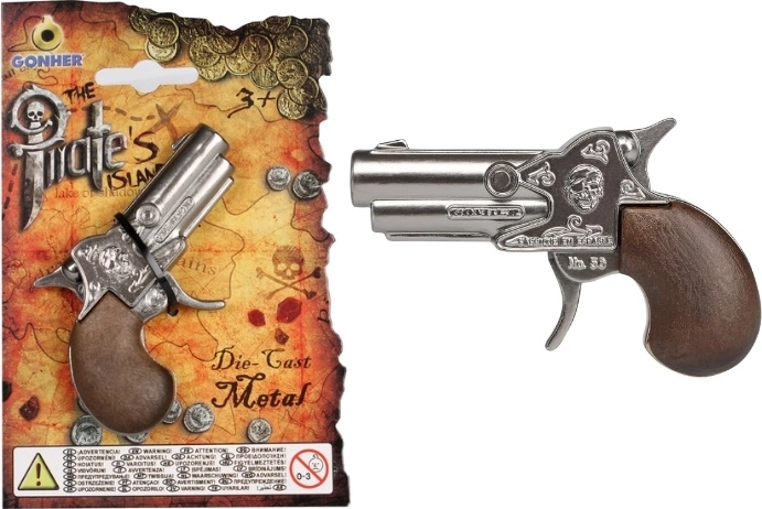 GONHER klein metalen piratenpistool