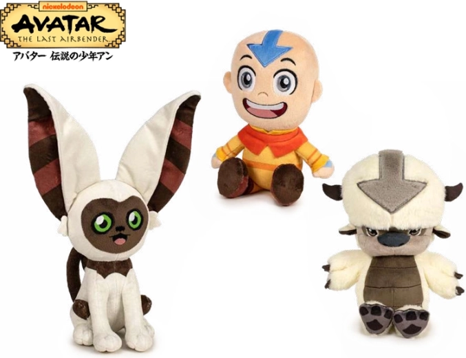 Avatar: Legende van Aang pluchen knuffel 21 cm – Aang, Momo of Appa