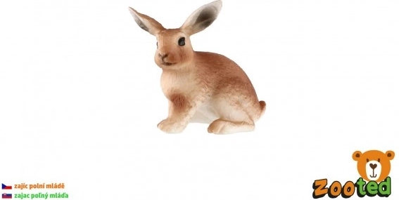 Konijnenfiguurtje – realistisch jong, 6 cm