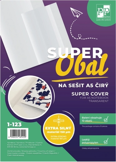 Transparante omslag voor A5-schrift