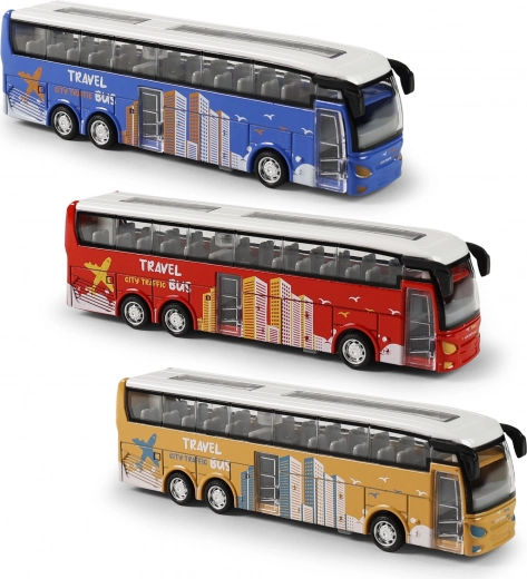 Metalen langeafstandsbus met vrije loop